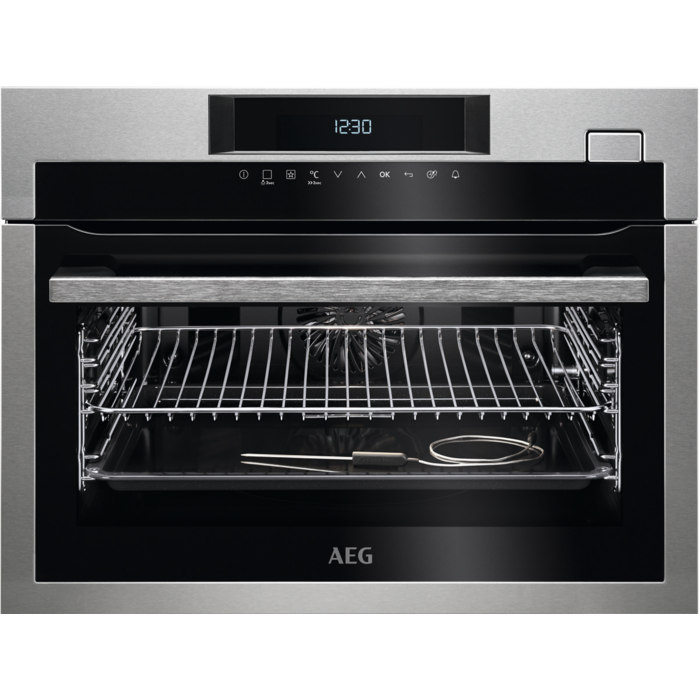 Four encastrable Compact 45 Steam Four multifonctionnel Grill Acier inox avec antitraces de doigts